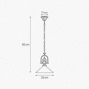 t4option0_0 | Cone Hanging Light Antique Brass 30 Cm Fiordo Ghidini 1849