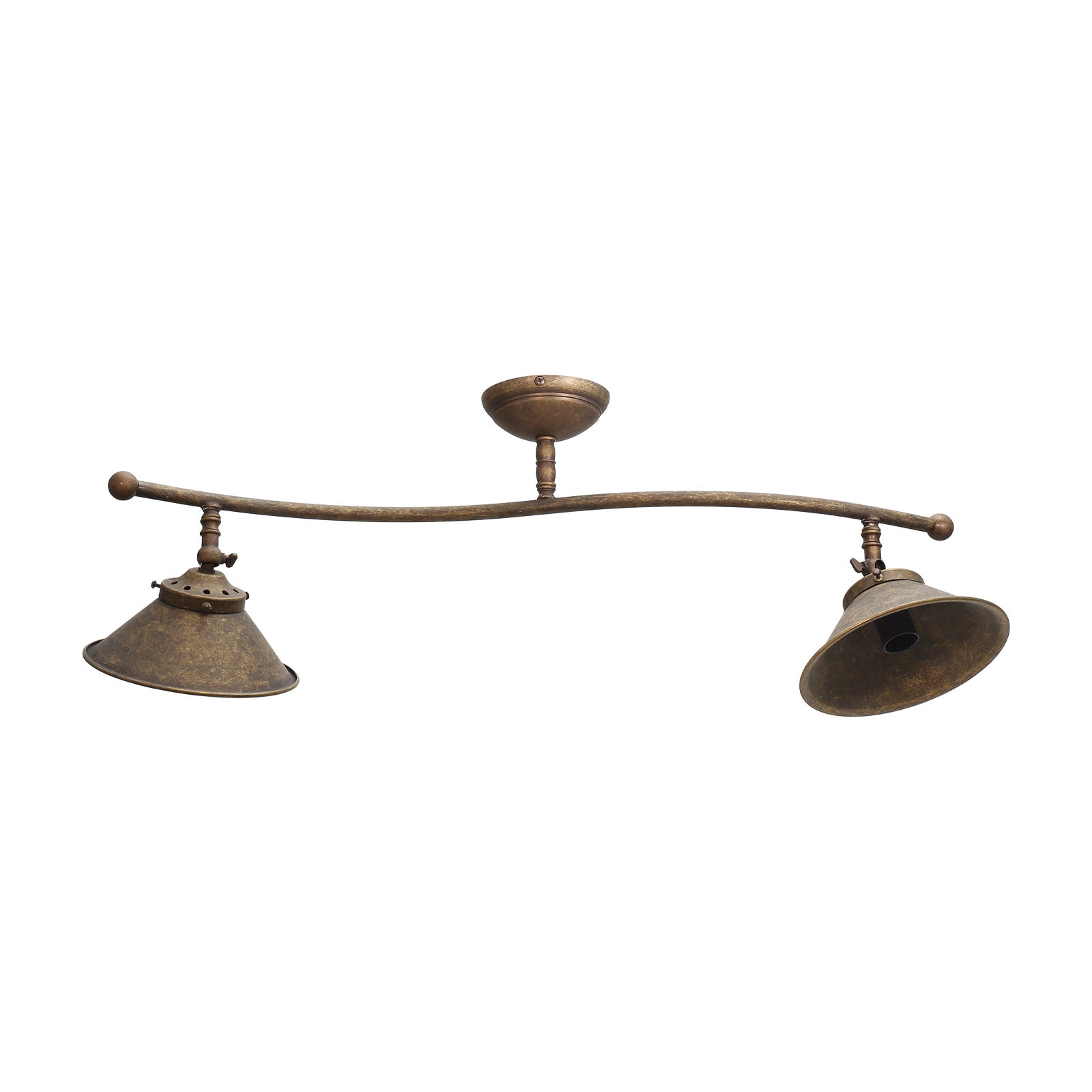 Country Ceiling Light Old Brass Style Adjustable | Ghidini 1849