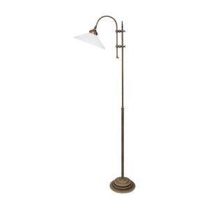 Country Floor Lamp Brass Adjustable Cone Fiordo | Ghidini 1849