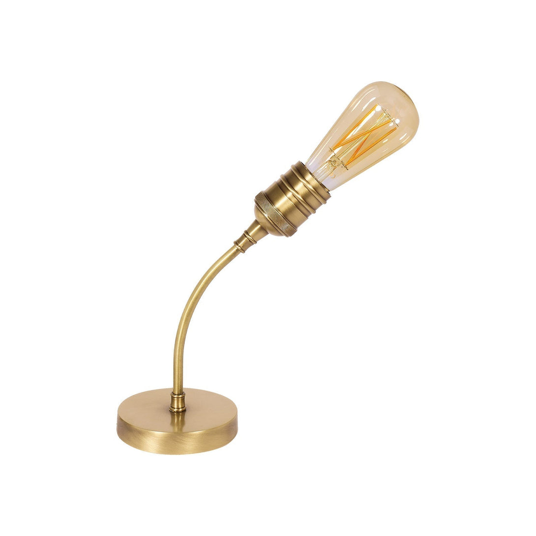 Curved Table Lamp Brass Retro Premium Led Edison Ghidini 1849