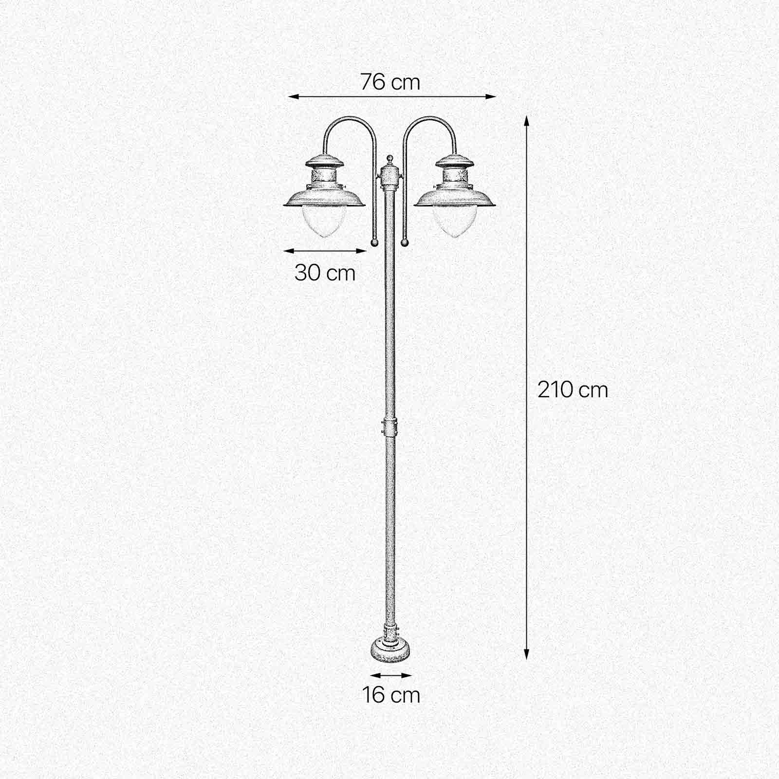 Decorative Pole Lights Antique Brass Marine Amalfi | Ghidini 1849