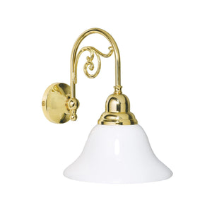 Decorative Wall Lamp Polished Brass Made in Italy | Ghidini 1849