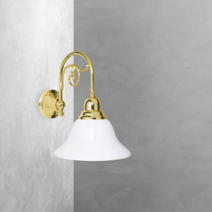 Decorative Wall Lamp Polished Brass Made in Italy | Ghidini 1849