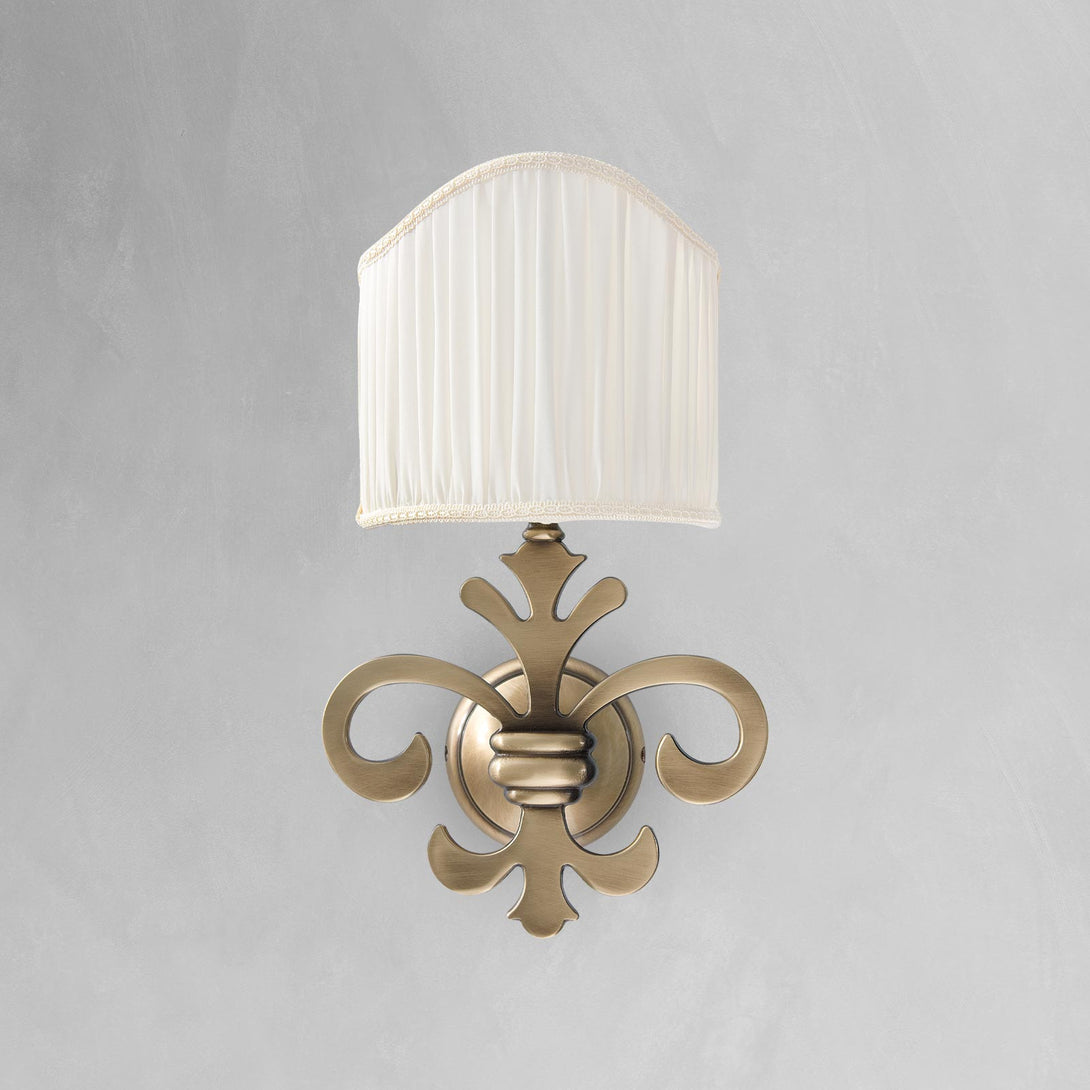 Decorative Wall Light In Real Brass Florence Giglio Ghidini 1849