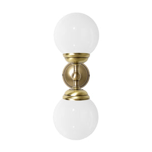 Double Globe Wall Lamp Glass and Brass Incanto | Ghidini 1849