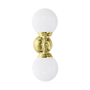 Double Globe Wall Lamp Glass and Brass Incanto | Ghidini 1849