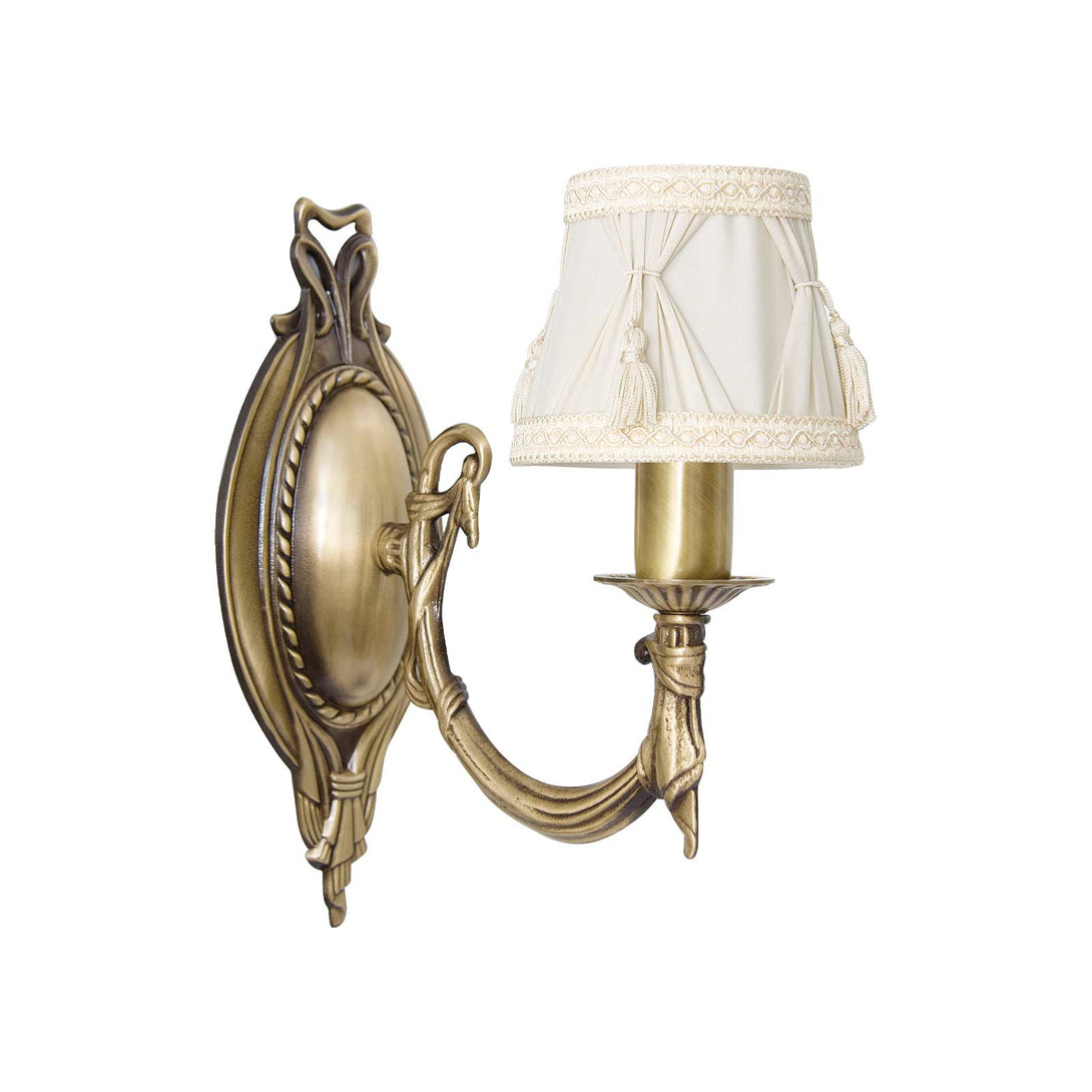 Elegant Wall Lamp Classic Style Cloth Shades Impero Ghidini 1849