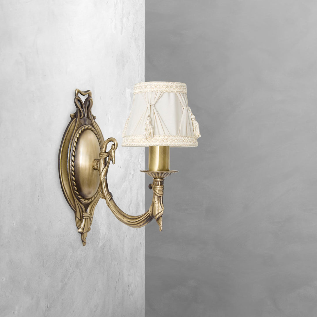Elegant Wall Lamp Classic Style Cloth Shades Impero Ghidini 1849