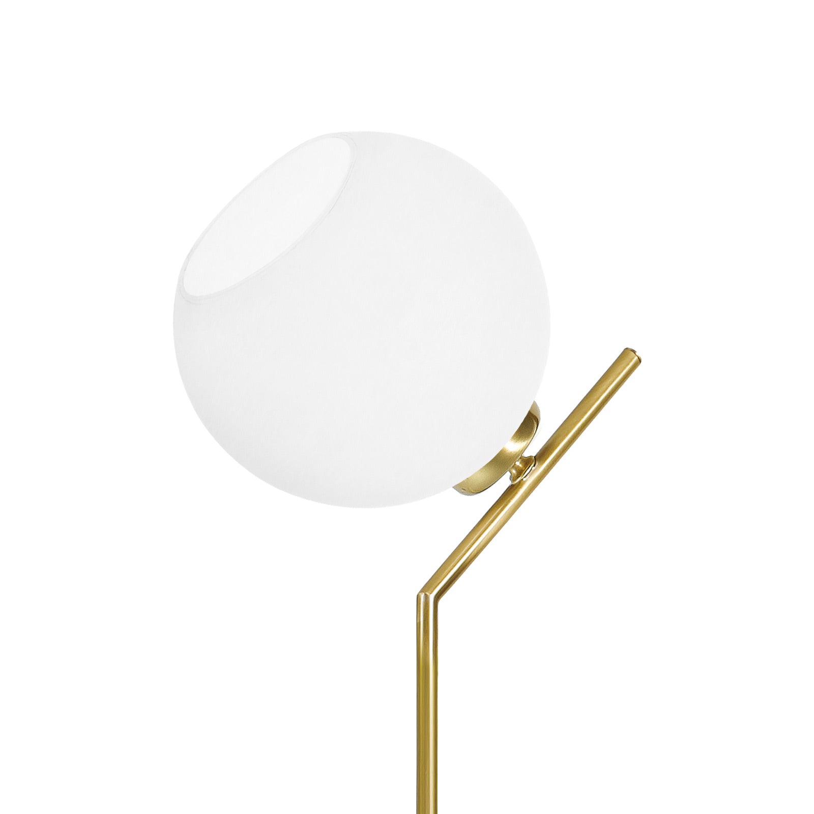 Floor Lamp Sphere White Brass Bronze Trivia | Ghidini 1849