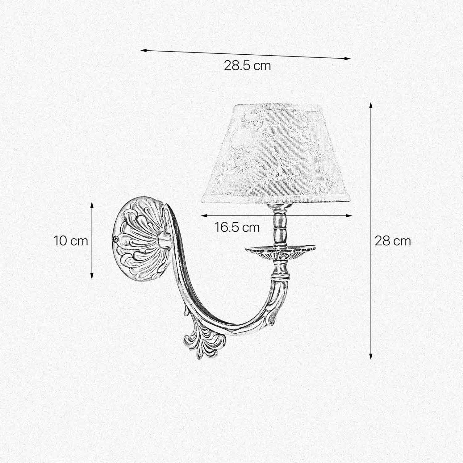 t4option0_0 | Floral Sconce Satin Brass White Cloth Shade Angelica Ghidini 1849