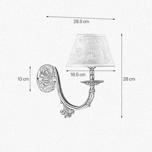 t4option0_0 | Floral Sconce Satin Brass White Cloth Shade Angelica Ghidini 1849