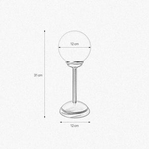 Globe Table Lamp in Brass and White Glass | Ghidini 1849