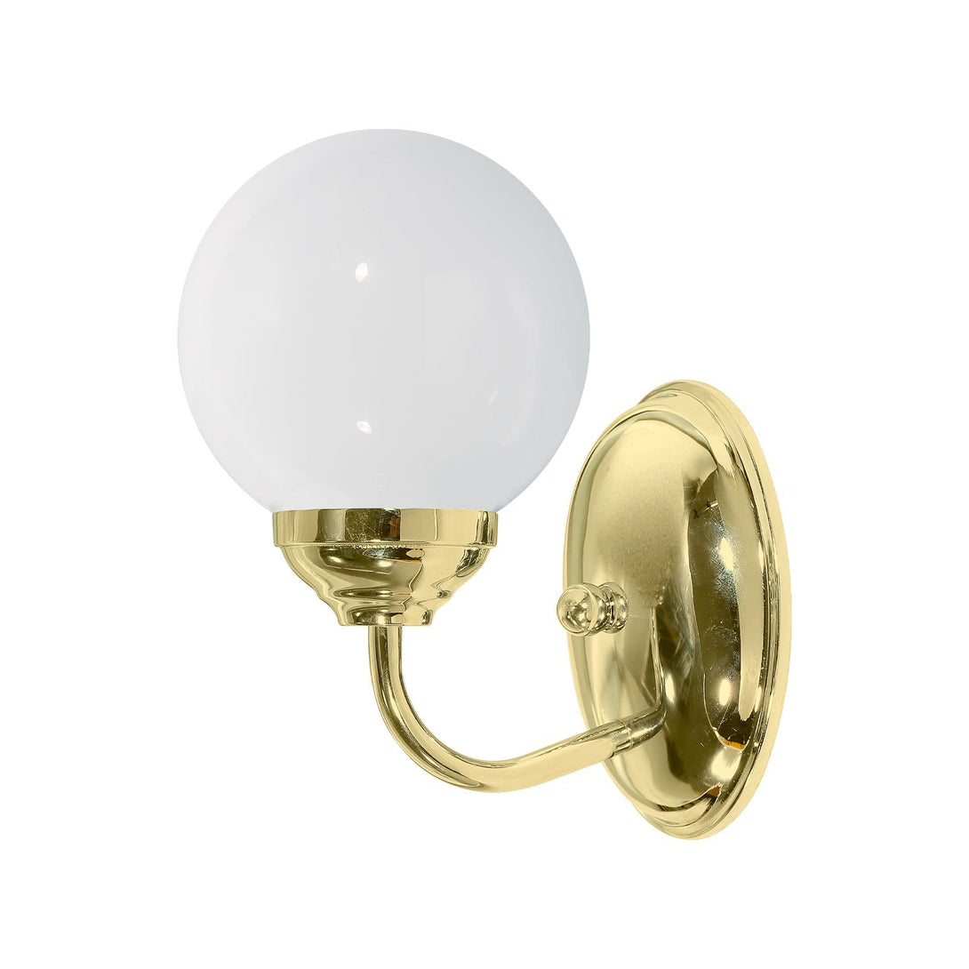 Globe Wall Lamps for Bathrooms in Polished Brass Ghidini 1849