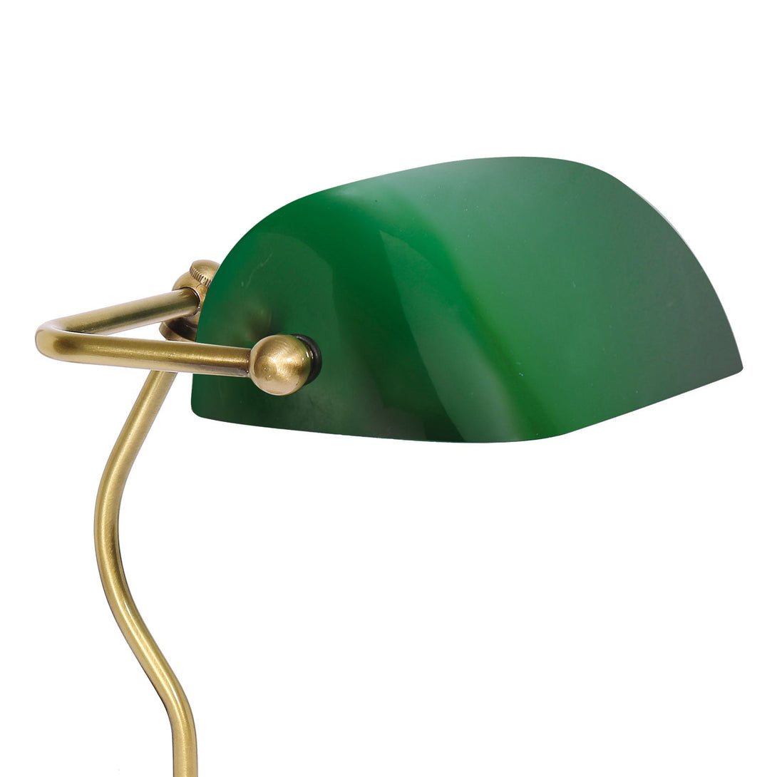 Green Bankers Lamp Premium Italian Bronze Brass Ghidini 1849