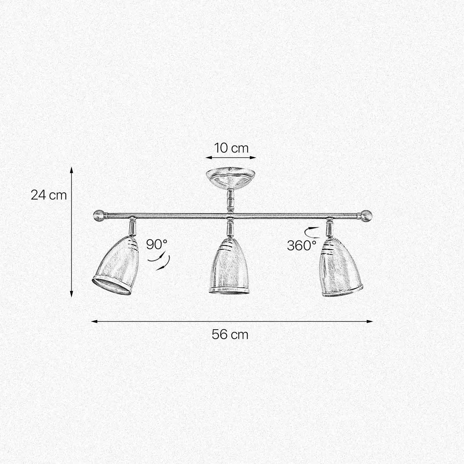 Indoor Ceiling Spotlight Vintage Brass Stoccolma | Ghidini 1849