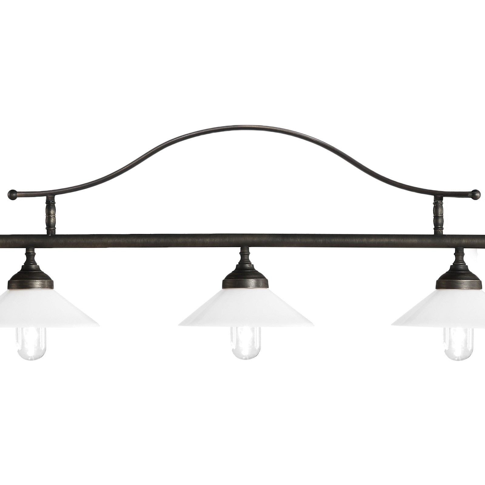 t4option0_0 | Industrial Brass Chandelier White Cones Sofia Ghidini 1849