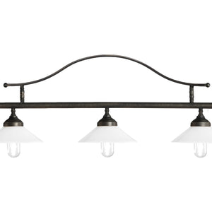 t4option0_0 | Industrial Brass Chandelier White Cones Sofia Ghidini 1849