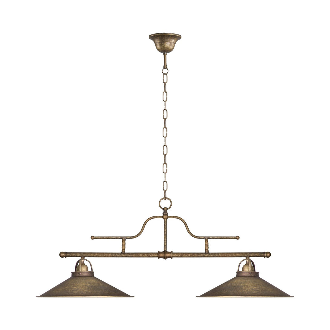Industrial Chandelier Dining Room Old Brass Country Ghidini 1849
