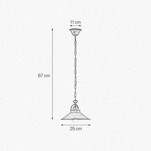 Industrial Hanging Light For Pubs 25 Cm Alice | Ghidini 1849