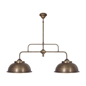 Industrial Metal Pendant Light Aged Brass Oslo Ghidini 1849