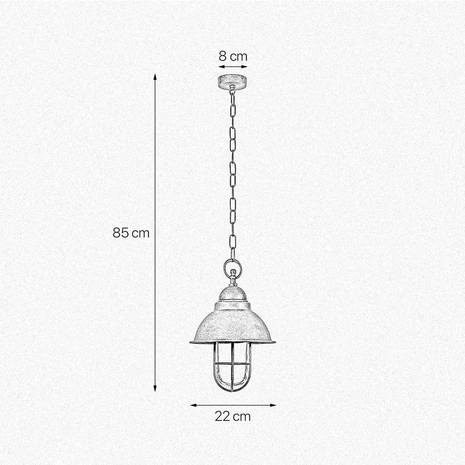 Industrial Outdoor Pendant Light Brass And Glass | Ghidini 1849