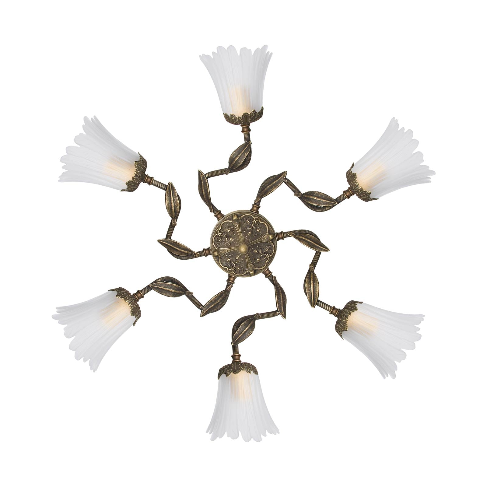 Liberty Ceiling Light Artistic Old Brass Design | Ghidini 1849