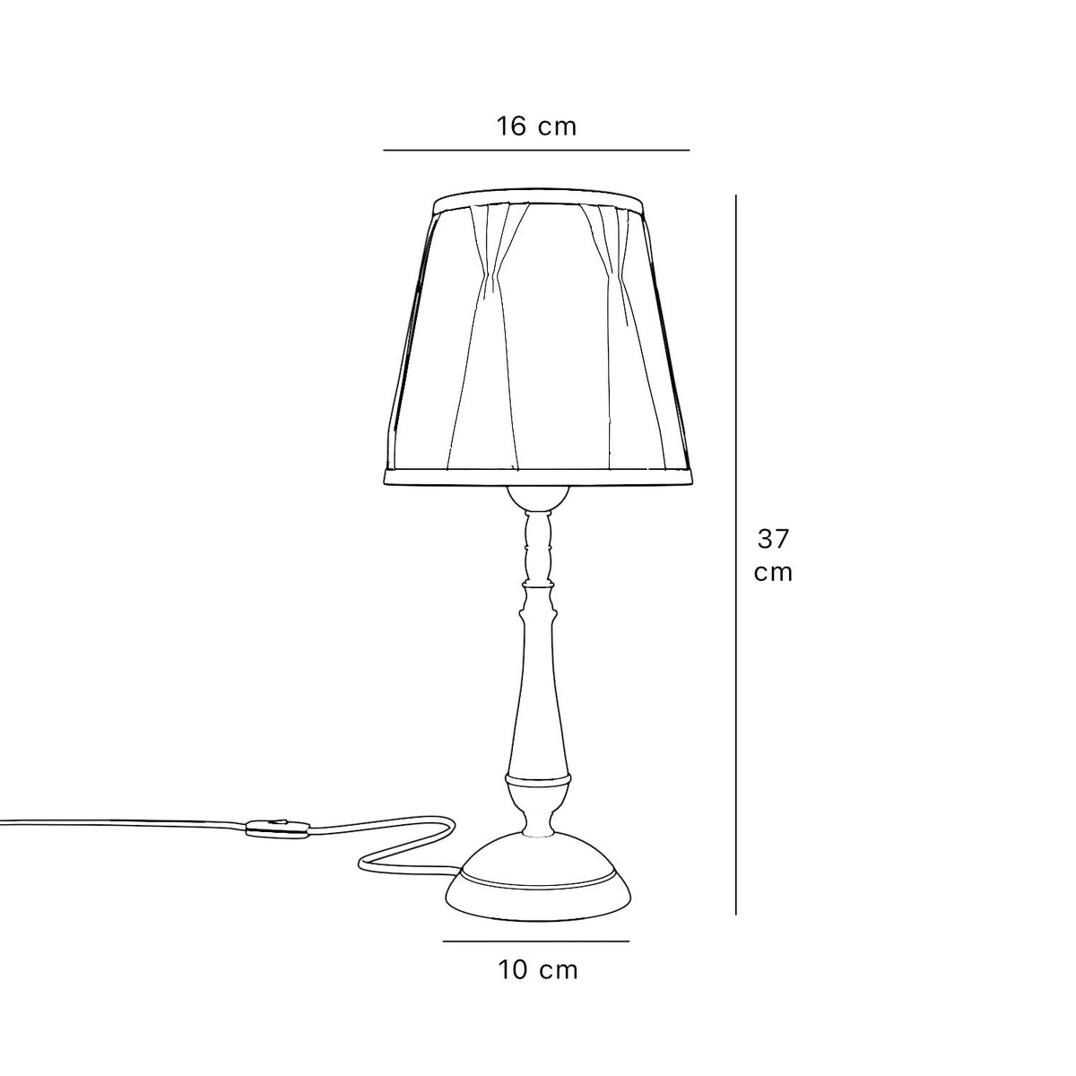 Classic brass table lamp with ivory fabric shade and decorative trims, round base and turned stem by Ghidini 1849