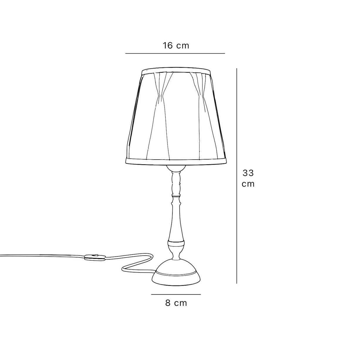 Classic brass table lamp with ivory fabric shade and decorative trims, round base and turned stem by Ghidini 1849