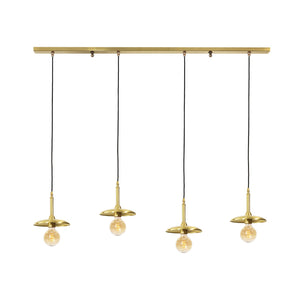 Luxury Pendant Light Brass 4 Lights Elio | Ghidini 1849