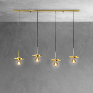 Luxury Pendant Light Brass 4 Lights Elio | Ghidini 1849