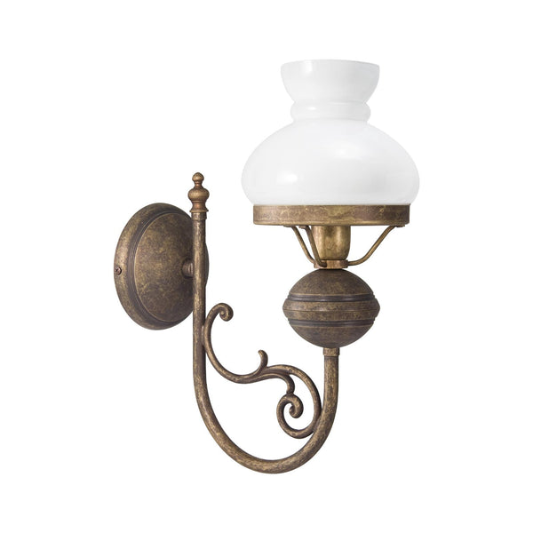 t4option0_0 | Marine Sconce Antique Brass And White Glass Dome Ghidini 1849