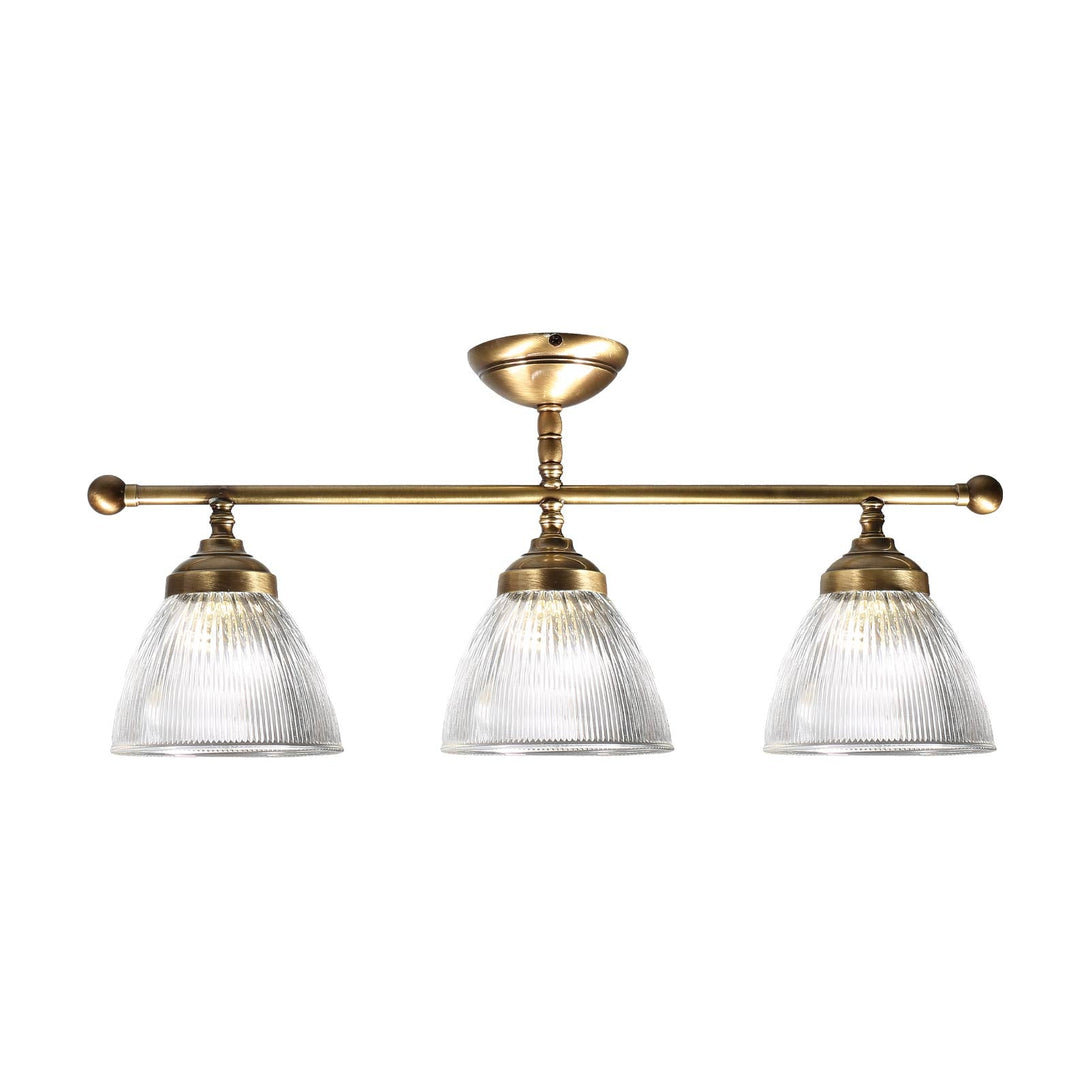 Mid Century Brass Ceiling Light Industrial Glasses Ghidini 1849