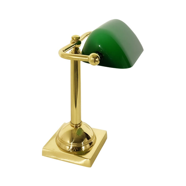WRMING Lampe de Banquier Verte Vintage, Lampe de Bureau Antique  Traditionnelle avec Interrupteur, Lampe de Table Chambre, Abat-Jour en  Verre