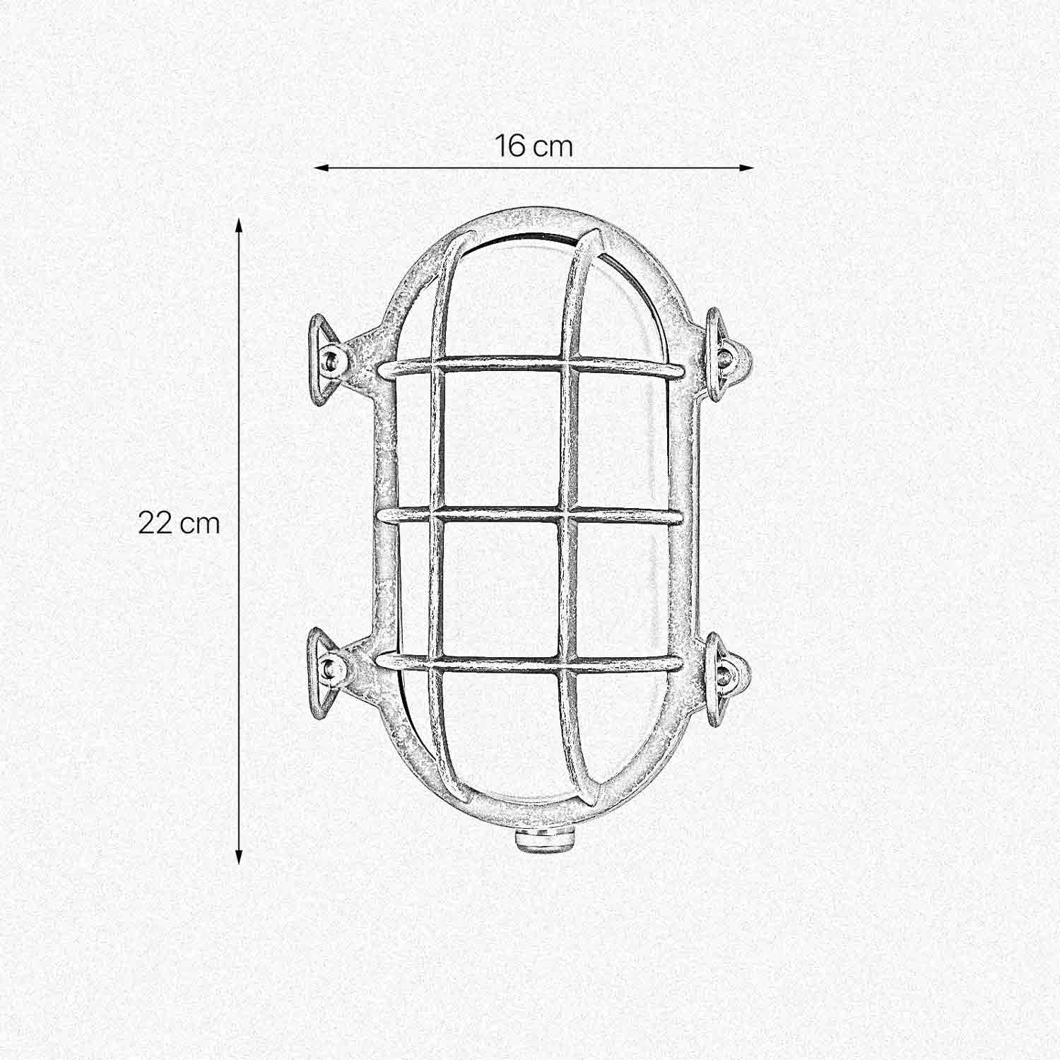 Nautical Outdoor Wall Light Antique Brass Oval | Ghidini 1849