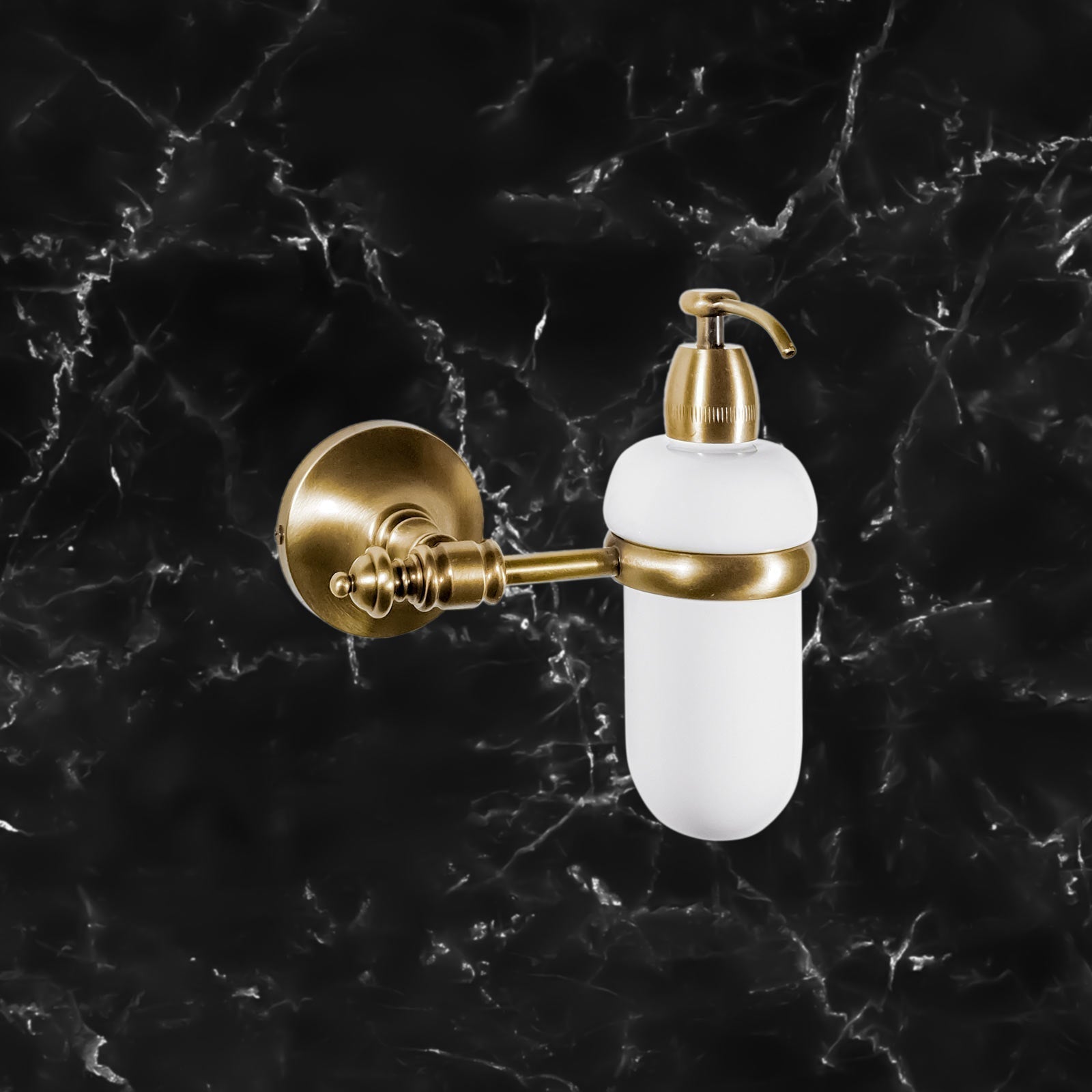 Brass Ceramic Wall Soap Dispenser Classical Design | Ghidini 1849