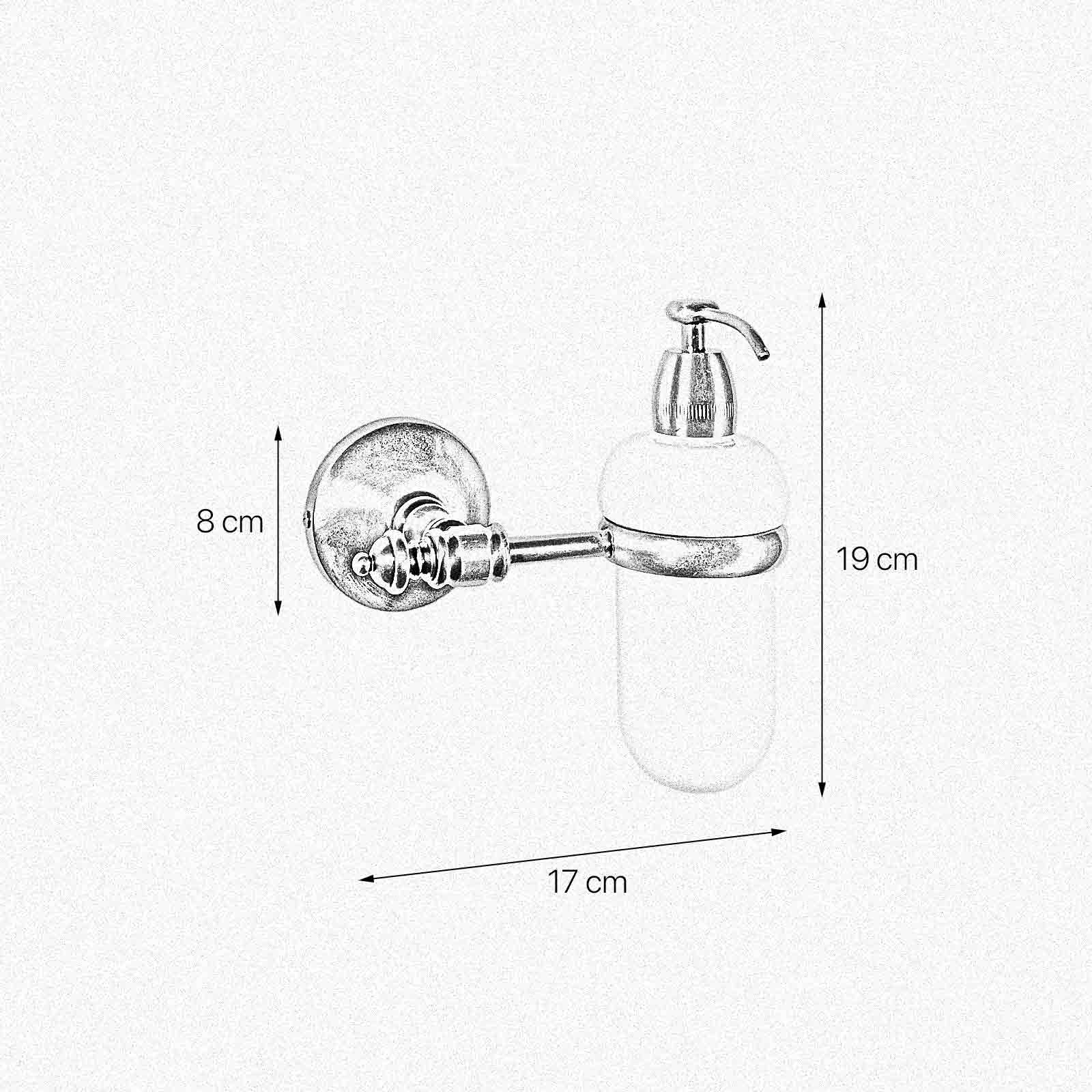 Brass Ceramic Wall Soap Dispenser Classical Design | Ghidini 1849