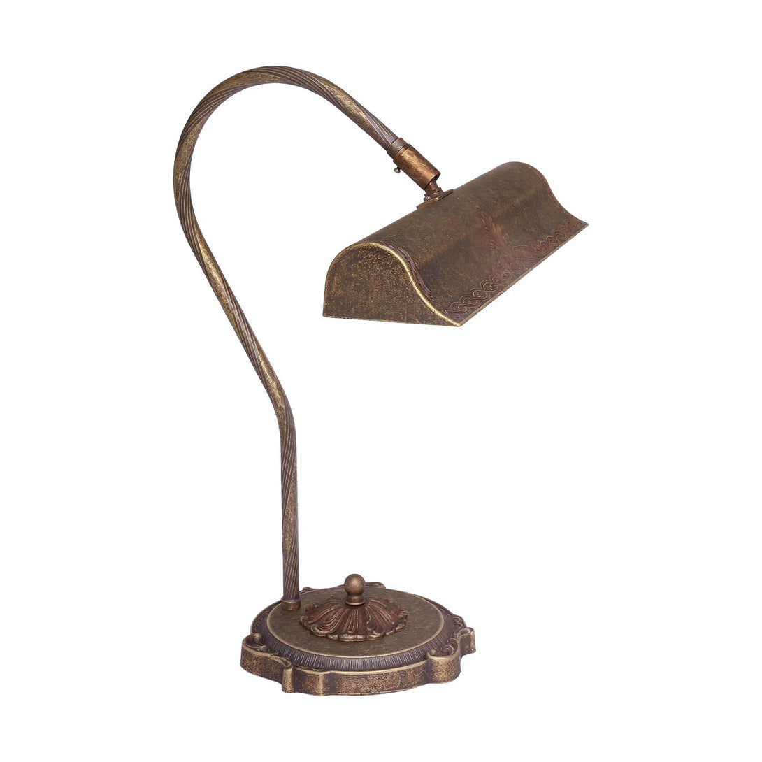 Old Library Lamp Antique Brass Adjustable Premium Ghidini 1849