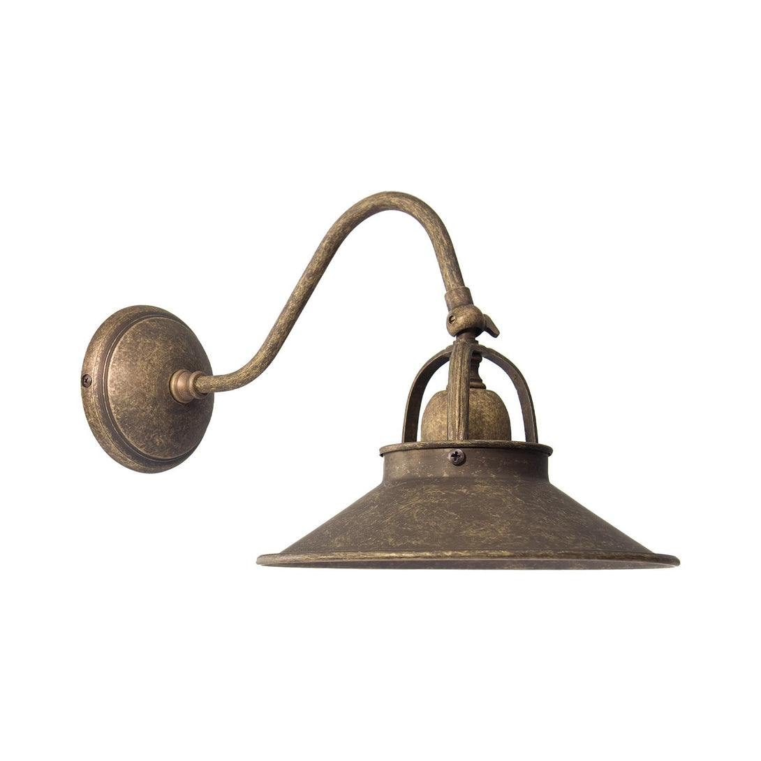 Old Style Wall Light Aged Brass Adjustable Country Ghidini 1849