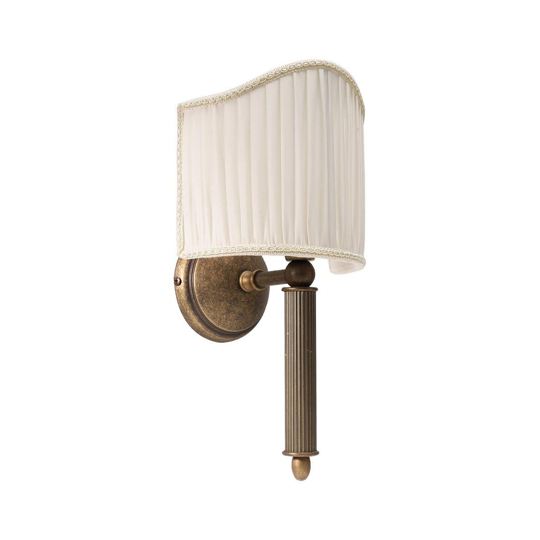 Old Style Wall Light Aged Brass Premium Shade Ghidini 1849