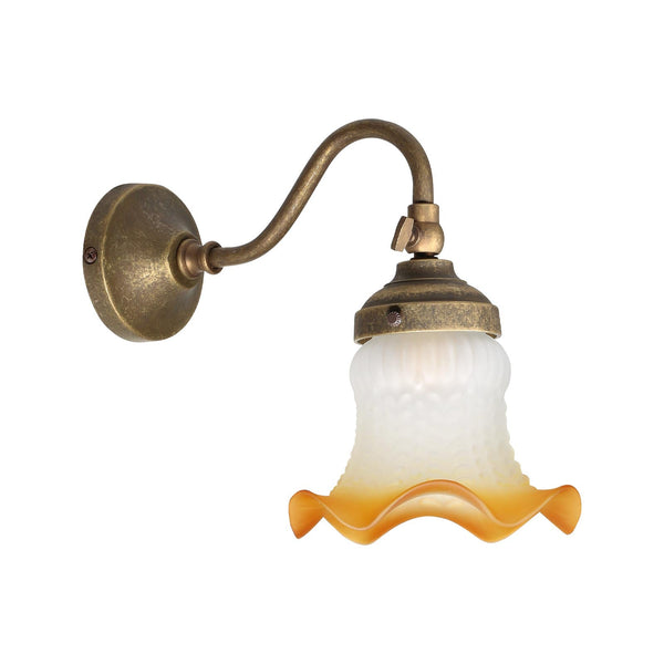 t4option0_0 | Old World Wall Sconce Aged Brass And Satin Glass Ghidini 1849