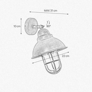 Outdoor Adjustable Wall Light Old Style Brass Ghidini 1849