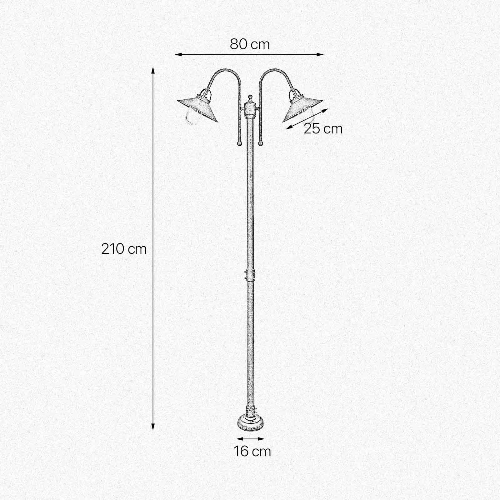 Outdoor Lights With Pole Antique Brass Giada | Ghidini 1849