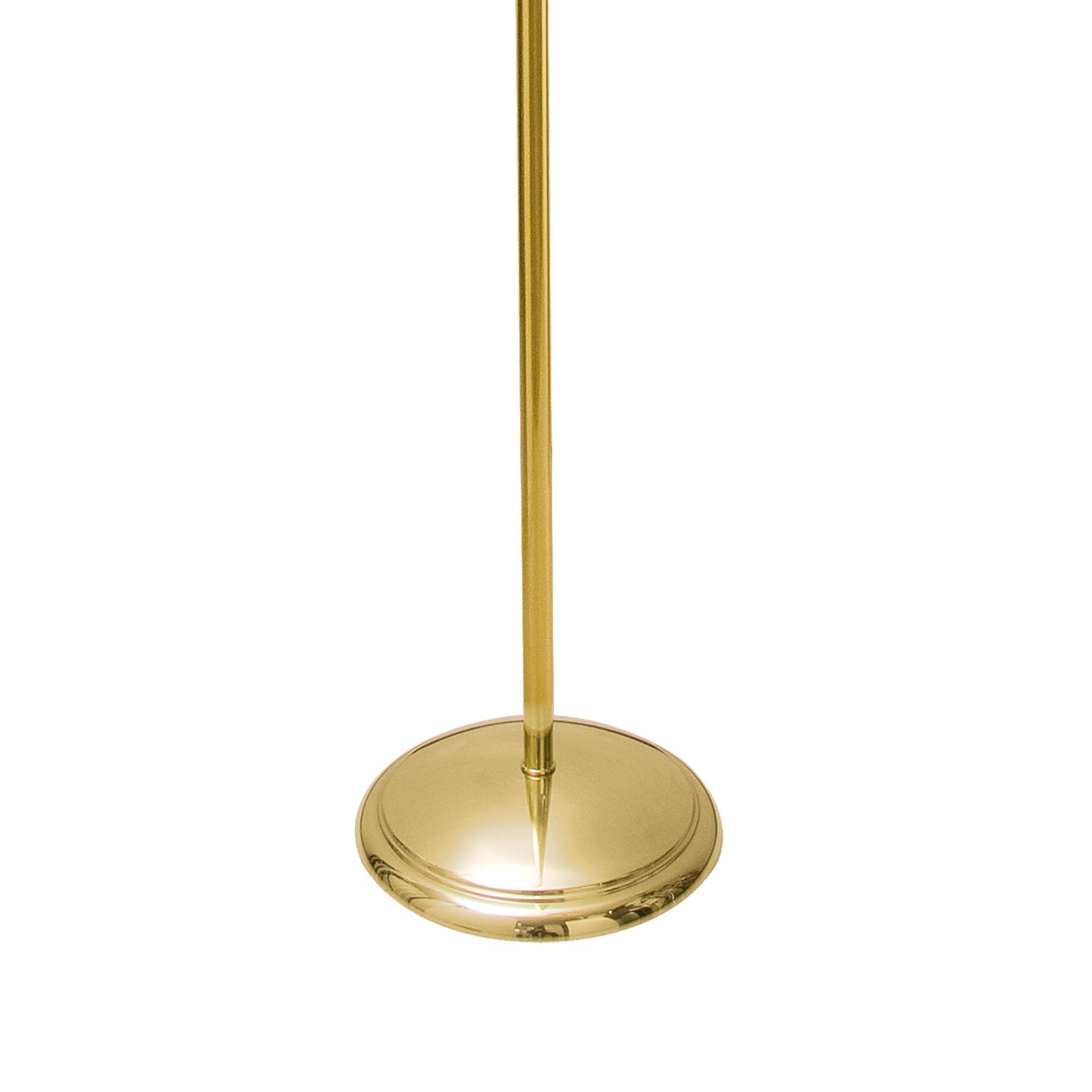 Polished Brass Swing Arm Floor Lamp And White Shade | Ghidini 1849