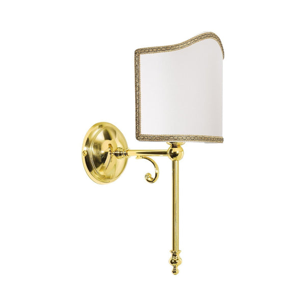 t4option0_0 | Polished Brass Wall Light With Cloth Lamp Shade Ghidini 1849