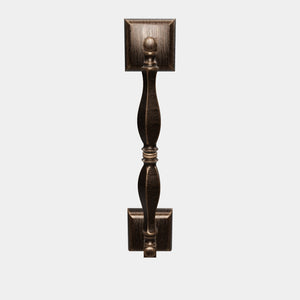 Classic brass pull handle with turned design, single-side installation, suitable for interior and exterior doors by Ghidini 1849 - Finish: OBM Bronze Satin Matt Brass