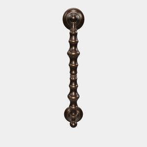 Classic brass pull handle with elegant curves, ideal for interior and exterior doors by Ghidini 1849 - Finish: OBM Bronze Satin Matt Brass