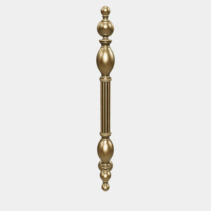 Brass pull handle with sculpted Renaissance details, ideal for historic doors and elegant interiors by Ghidini 1849 - Finish: OBV Bronze Satin Light Brass