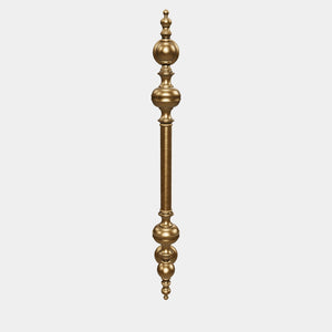 Brass pull handle with sculpted details and elegant proportions, ideal for refined doors by Ghidini 1849 - Finish: OBS Bronze Satin Brass