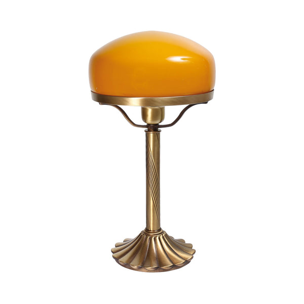 t4option0_0 | Retro Mushroom Lamp Real Brass With Amber Glass Ghidini 1849