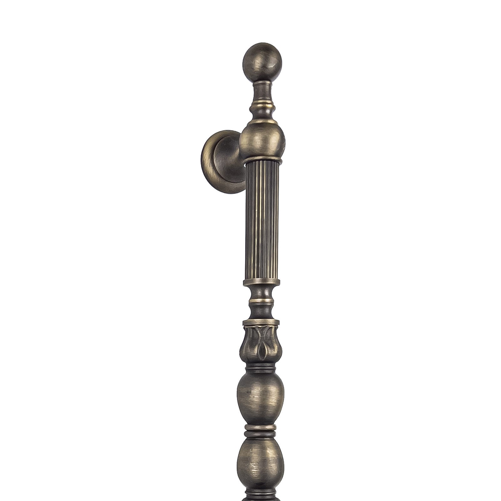 Retro Pull Handle with Solid Ornated Brass | Ghidini 1849